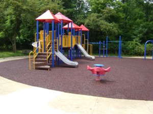 small rubber playground flooring